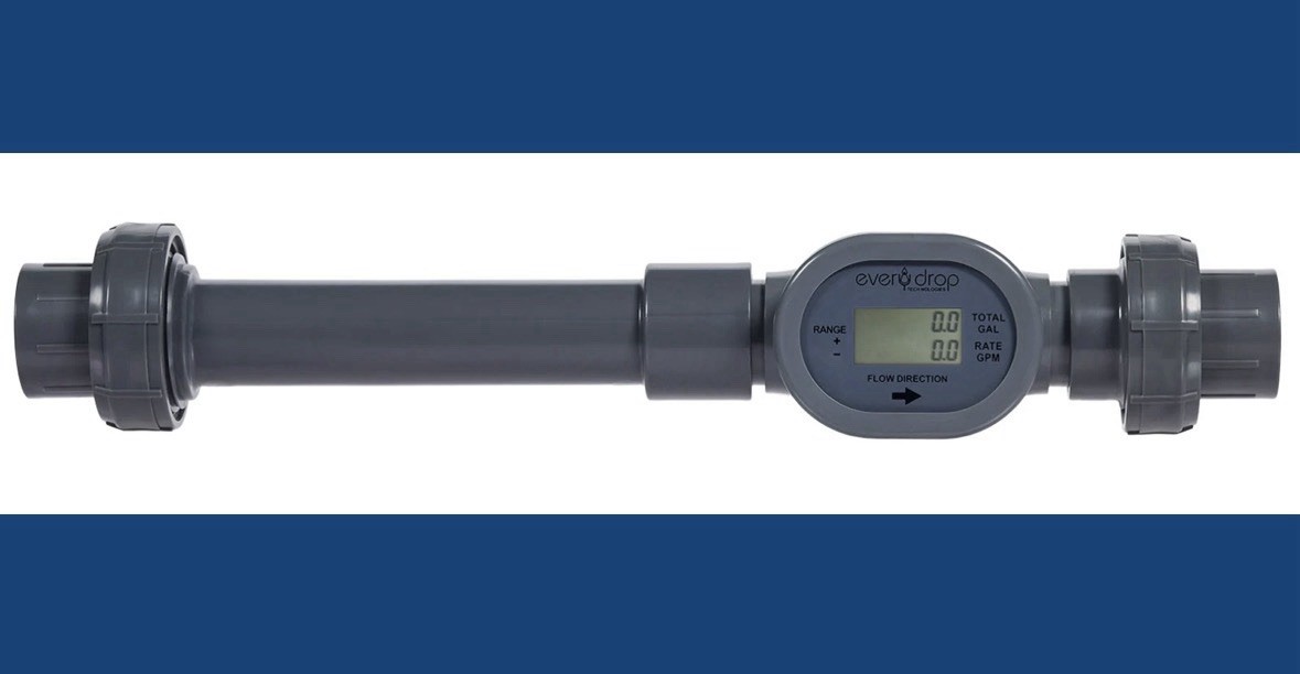 Flow Meter- EveryDropMeters Model 1004-EX 1” Irrigation Flow Meter w/Display