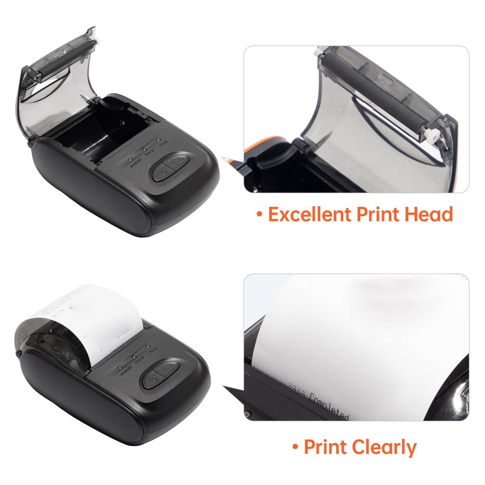 Receipt Printer Portable 58mm Mobile Thermal Printer Wireless BT Mini CHU