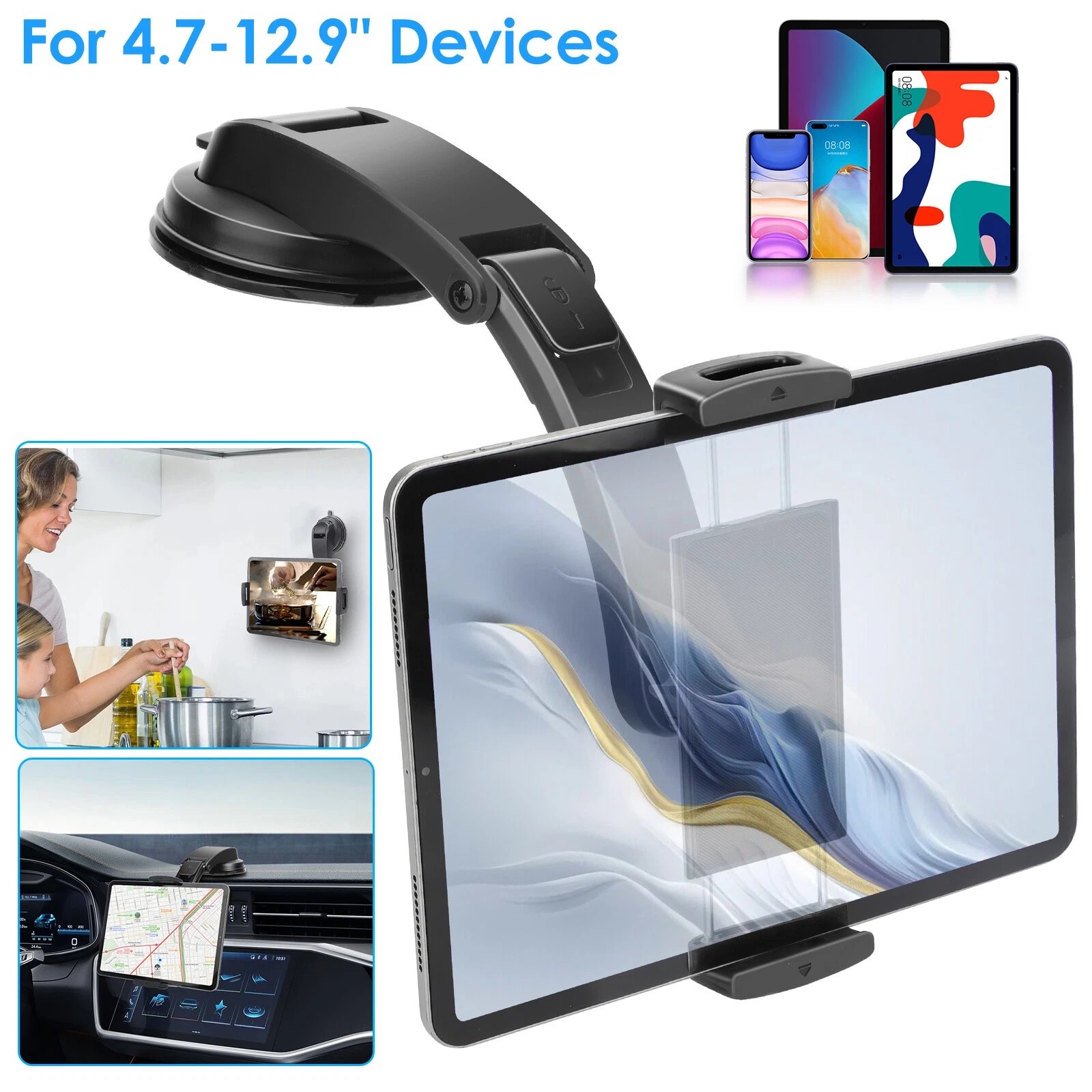 Car Windshield Dashboard Suction Cup Mount Holder Stand for Cell Phone Universal