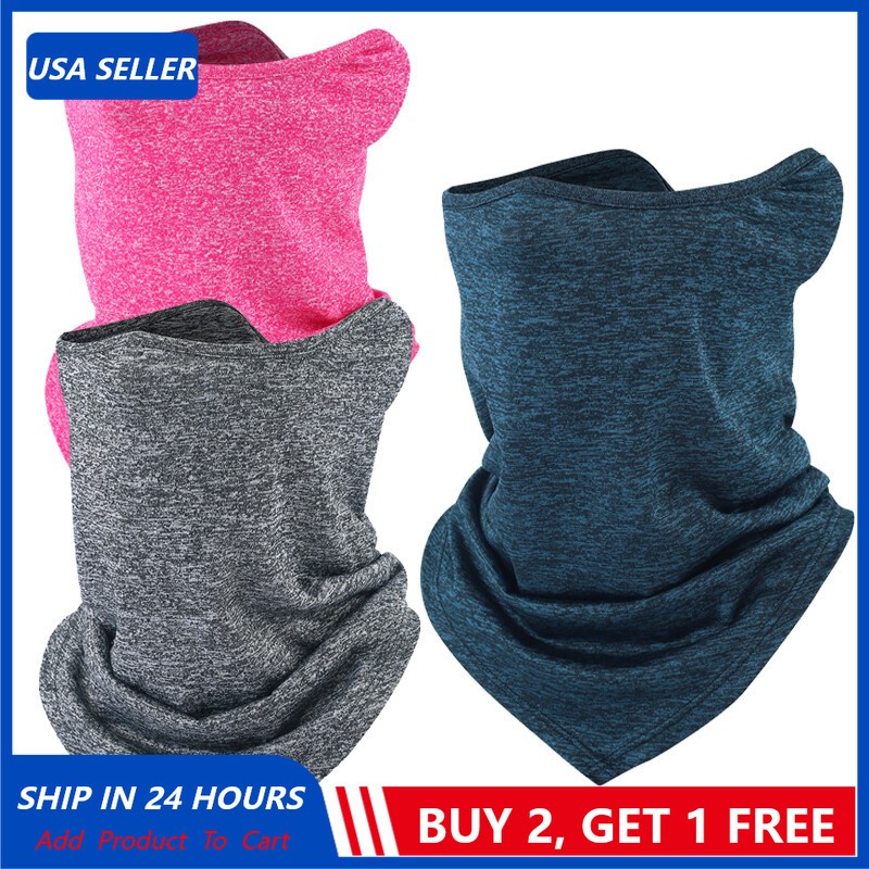 Summer Riding Fishing Solid Face Mask Scarf Neck Gaiter Sun UV HeadWear Tube