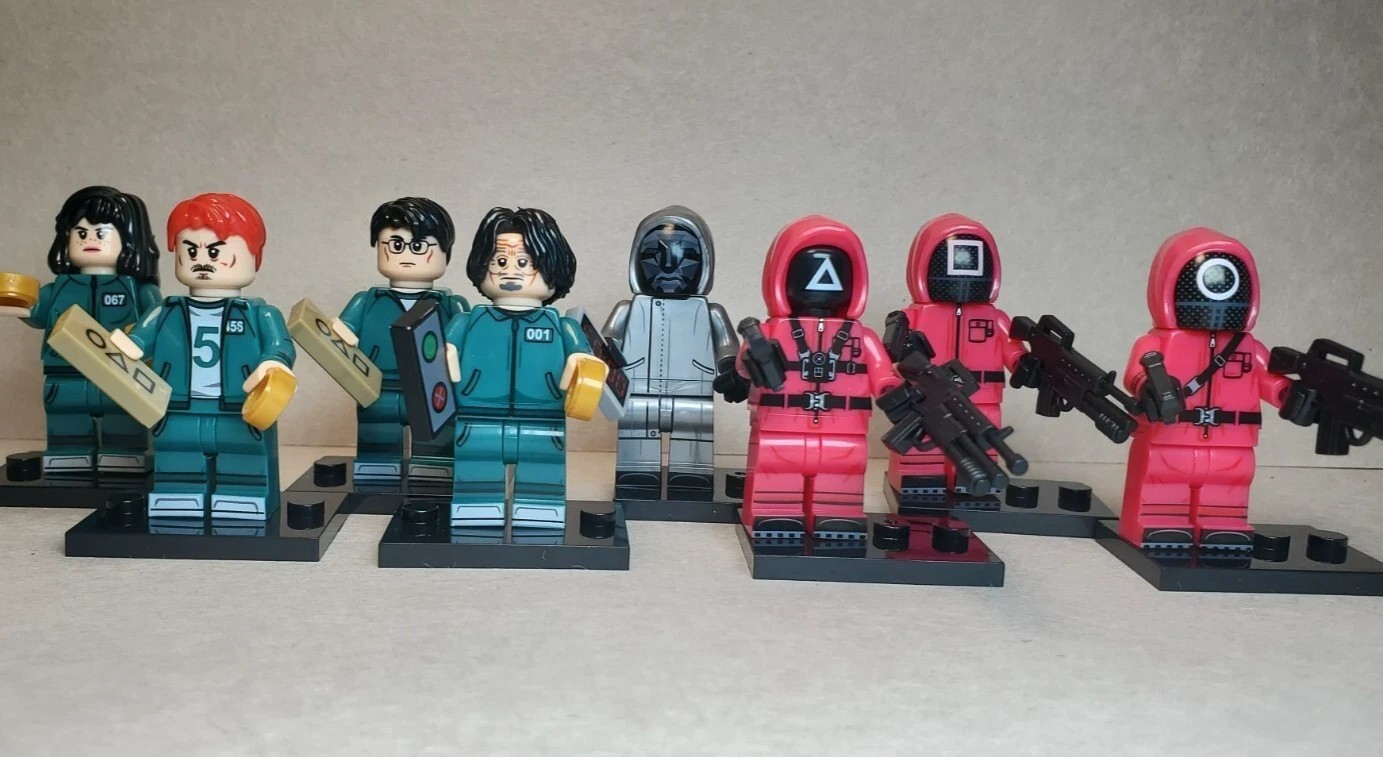 Custom Printed MOC Squid Games Minifigs 8 Pack