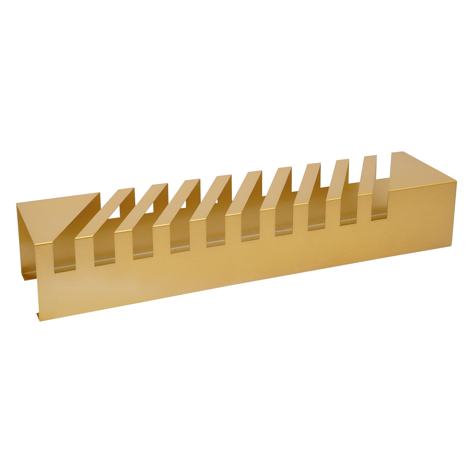 Gold Tile Display Rack 10 Slots Tabletop Slanted Sample Holder Iron