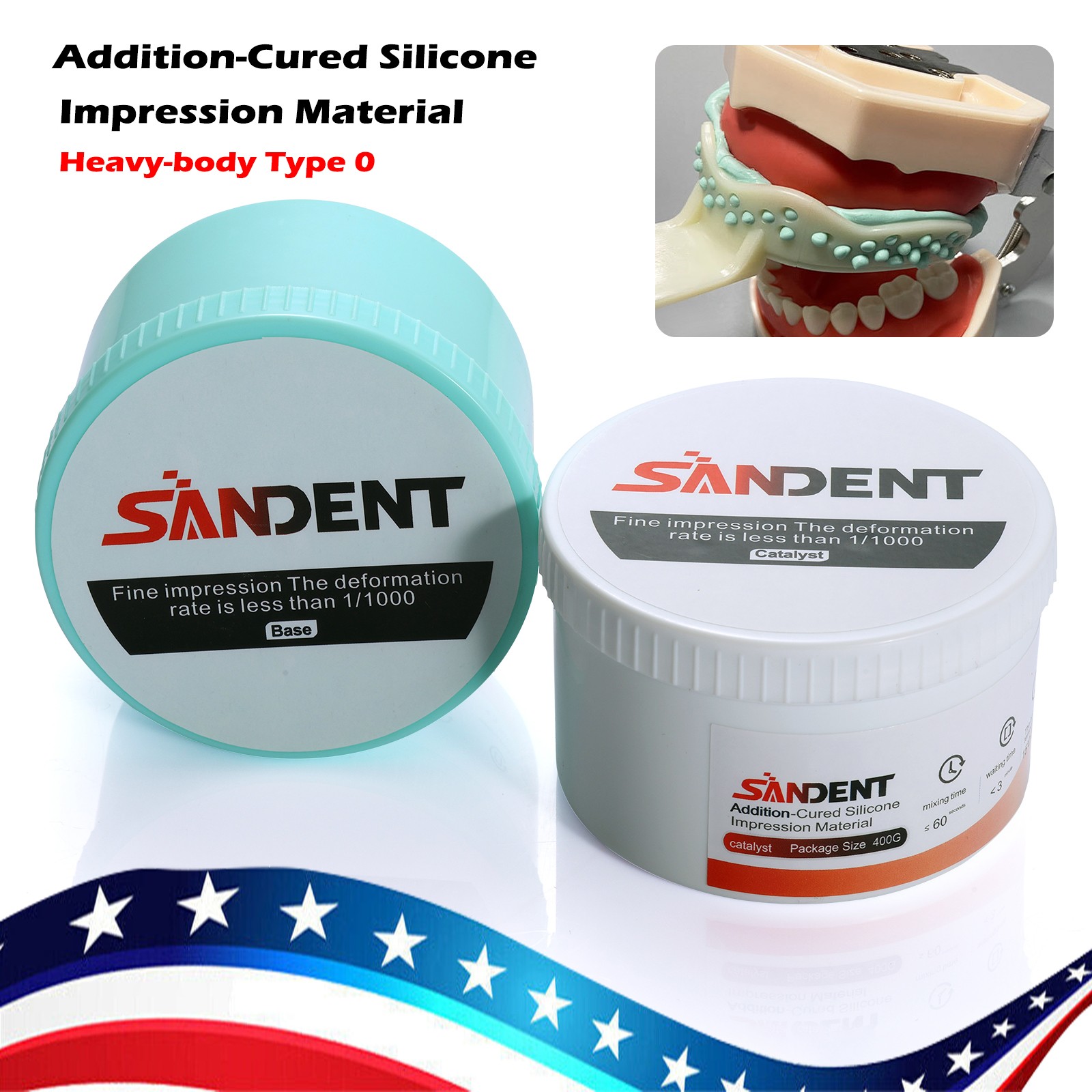 VPS Dental Impression Material Putty Heavy Body-Fast/Normal Set
