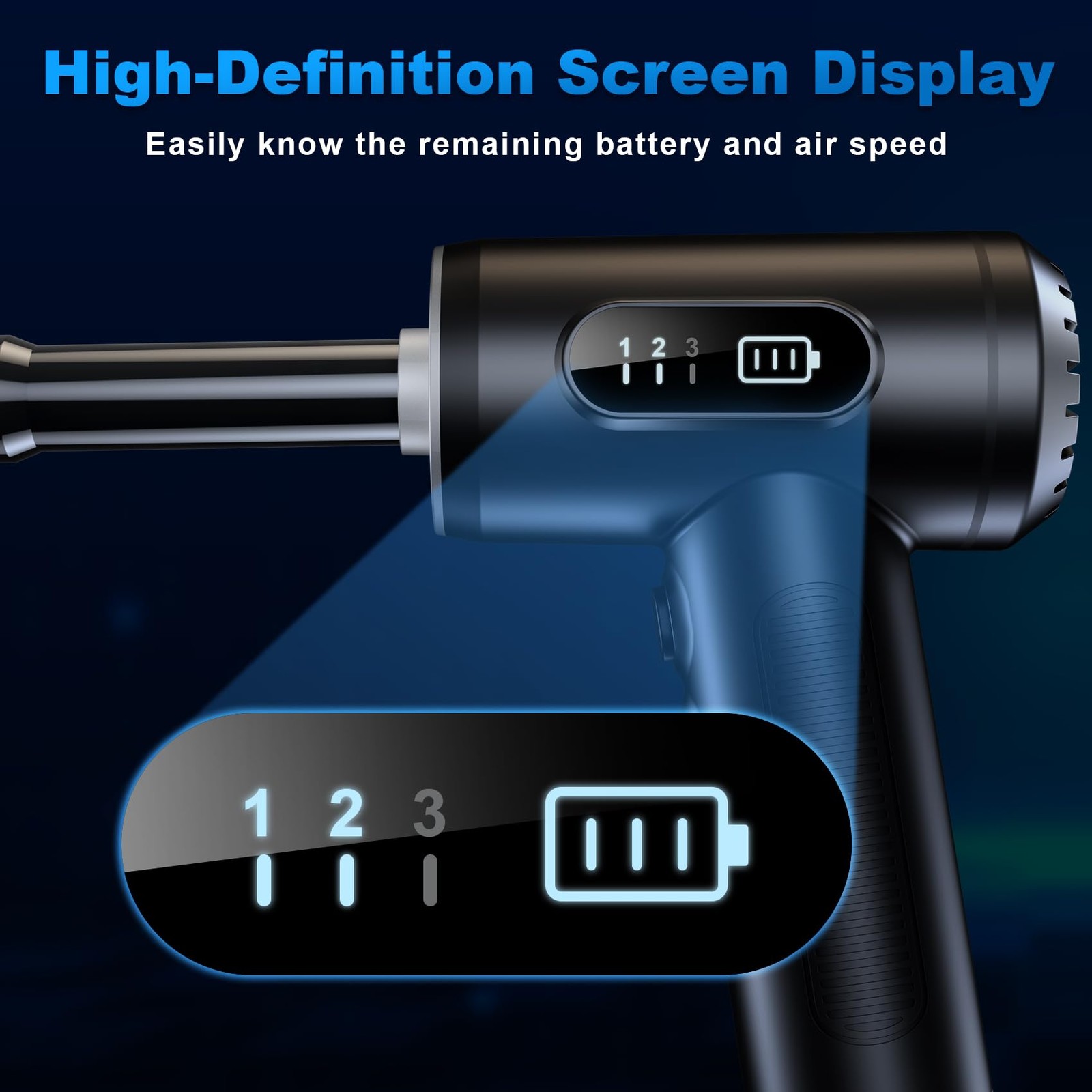 Compressed Air Duster, Rechargeable Cordless Air Blower