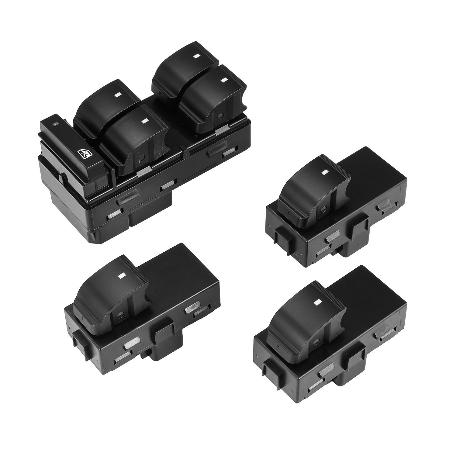Power Window Switch For 07-13 Chevy Silverado GMC Driver Side & 3 Pcs Passenger