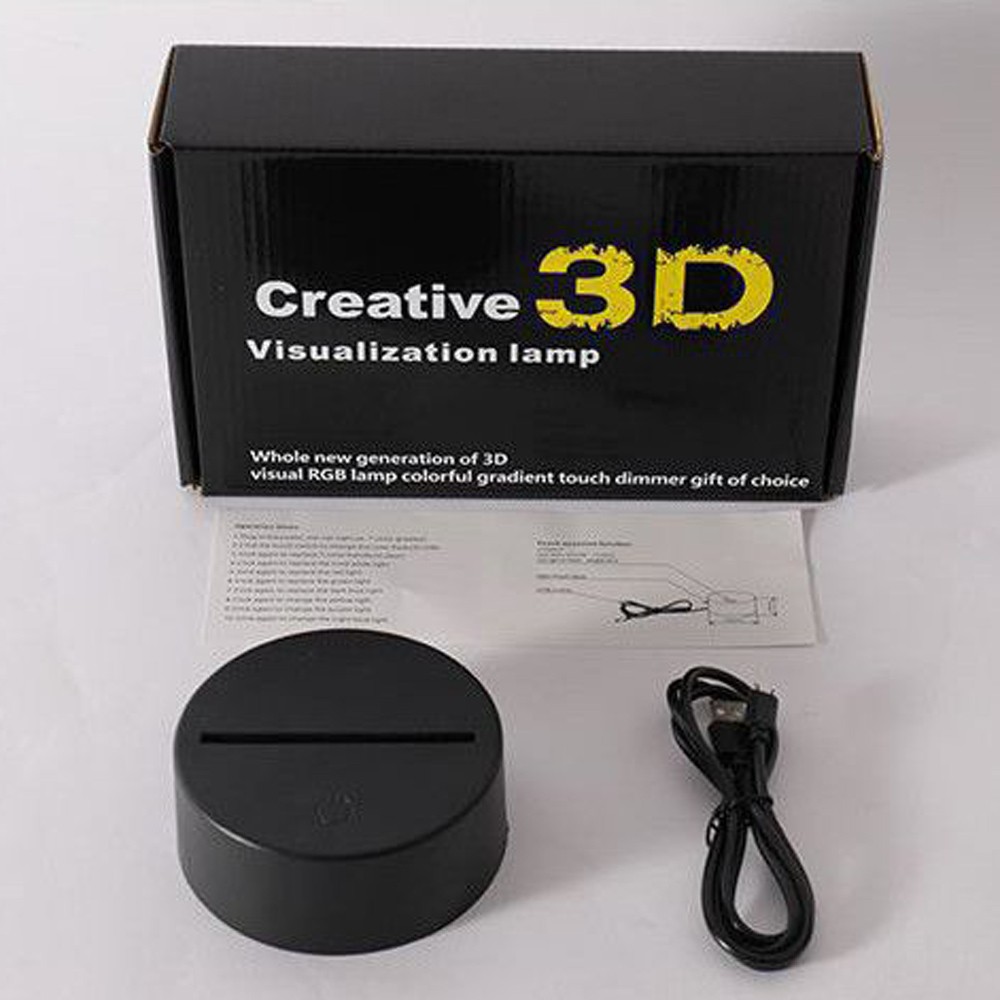 7-Color Changing 3D Illusion Table Lamp Truck LED Night Light Remote Controlled
