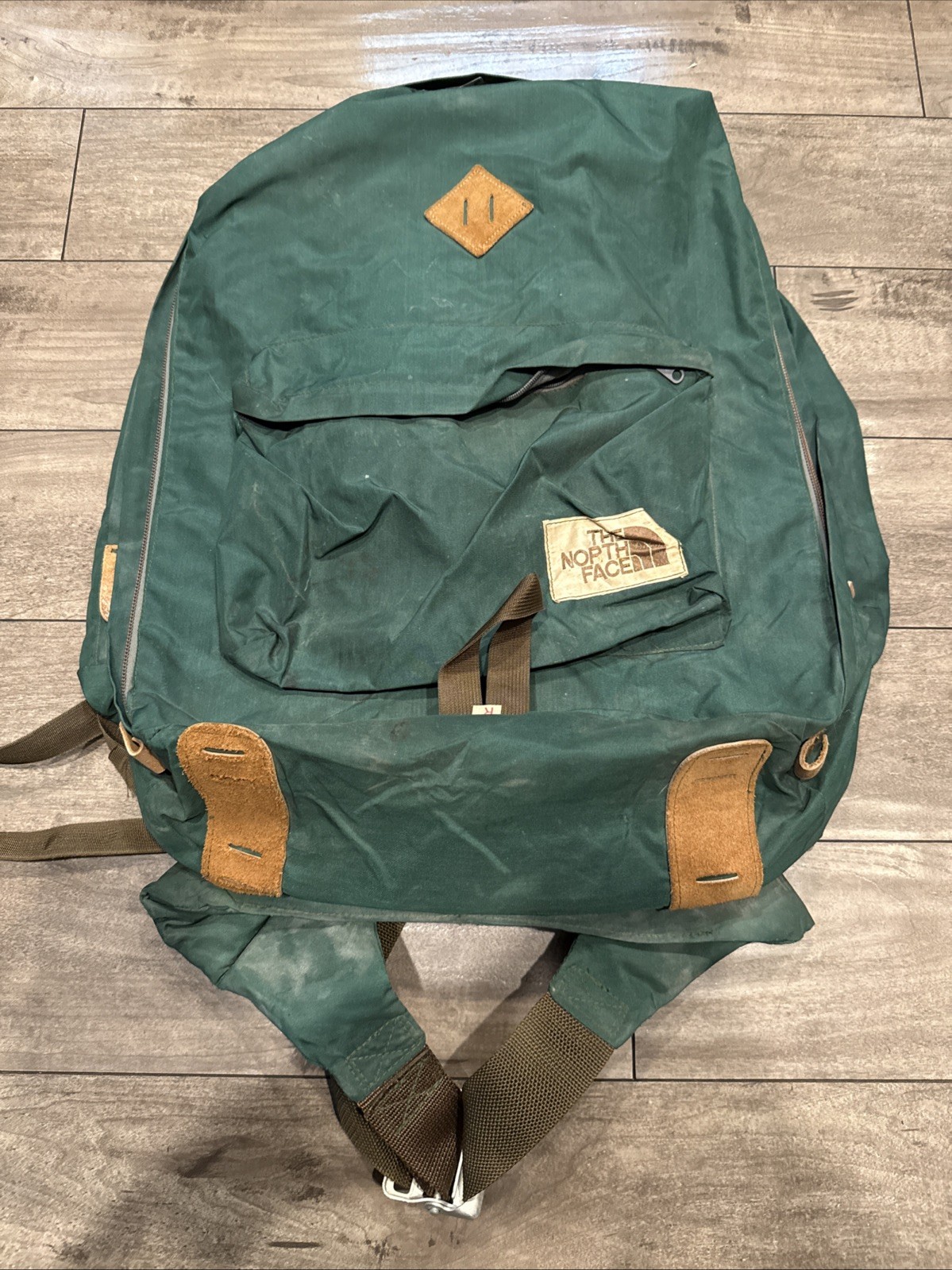 Vintage 80's 90's North Face Frame Pack Green 23x16