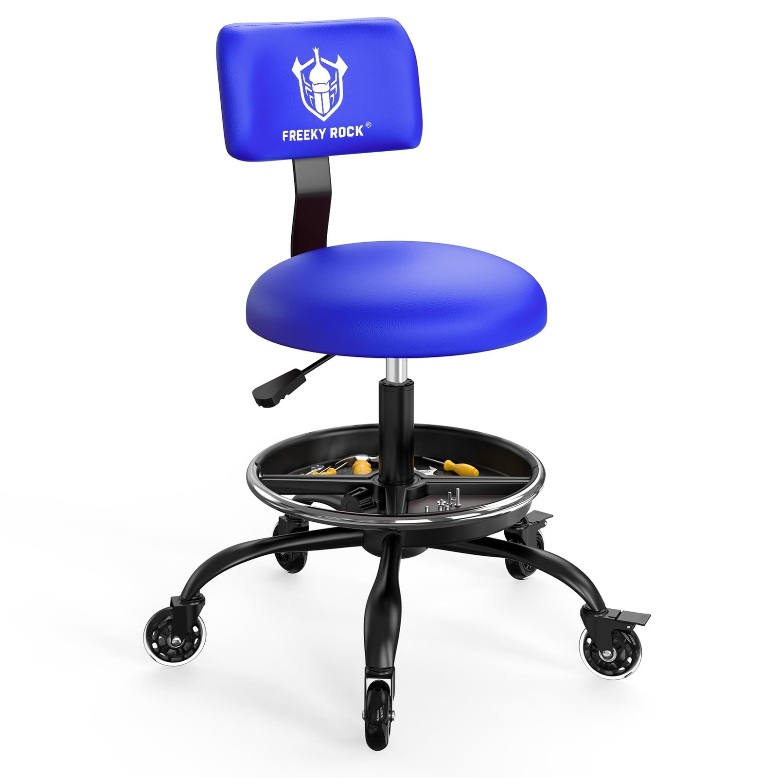 Rolling Shop Stool with Wheels Height Adjustable Heavy Duty Swivel Task Chair