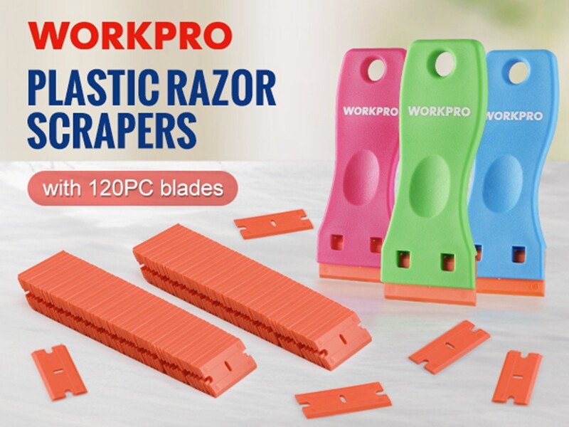 Sticker Remover Tool 120Pcs Plastic Razor Blades 3PC Plastic Razor Blade Scraper