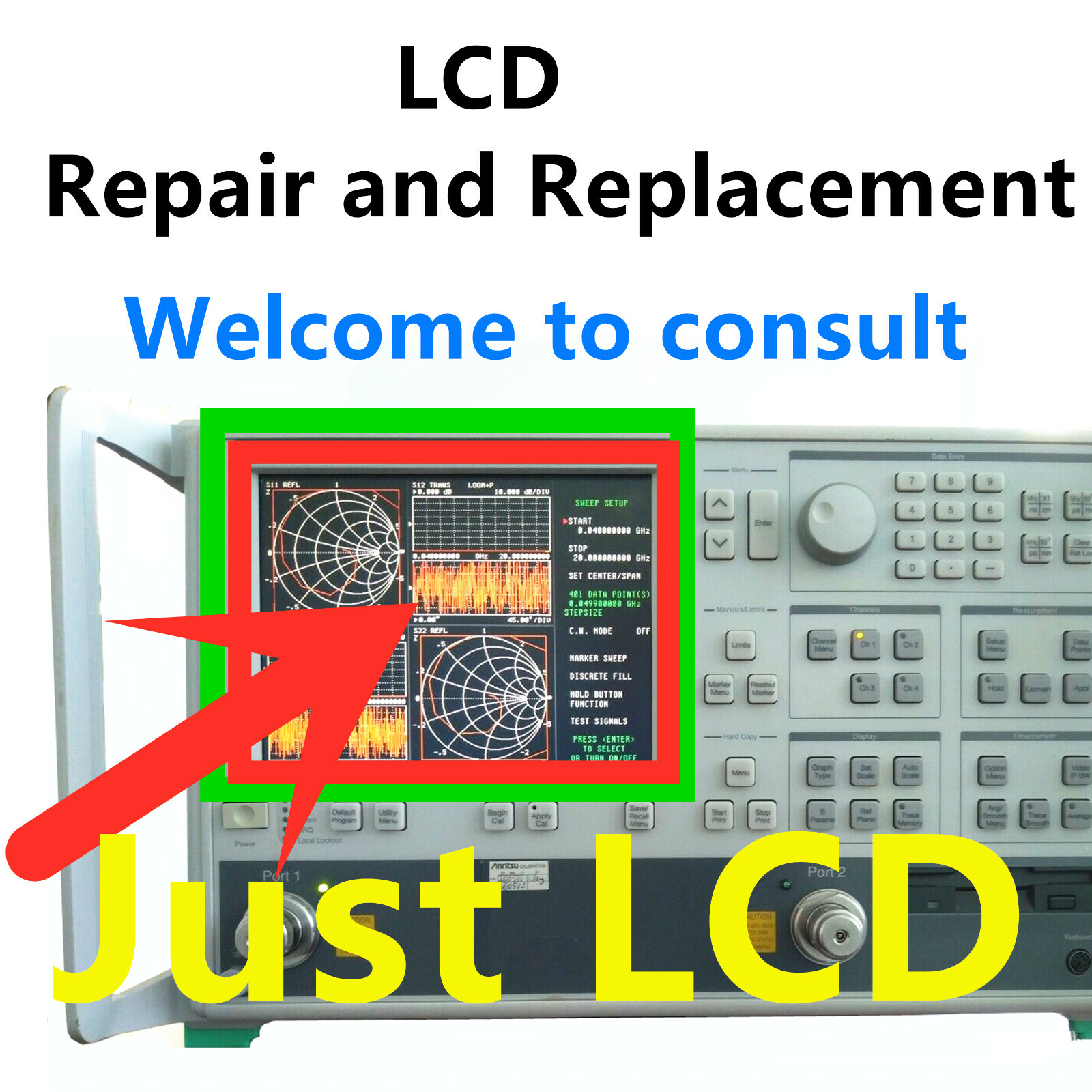 Original LCD Fit For Anritsu 37277D 37297D Display Screen LCD Repair Replacement