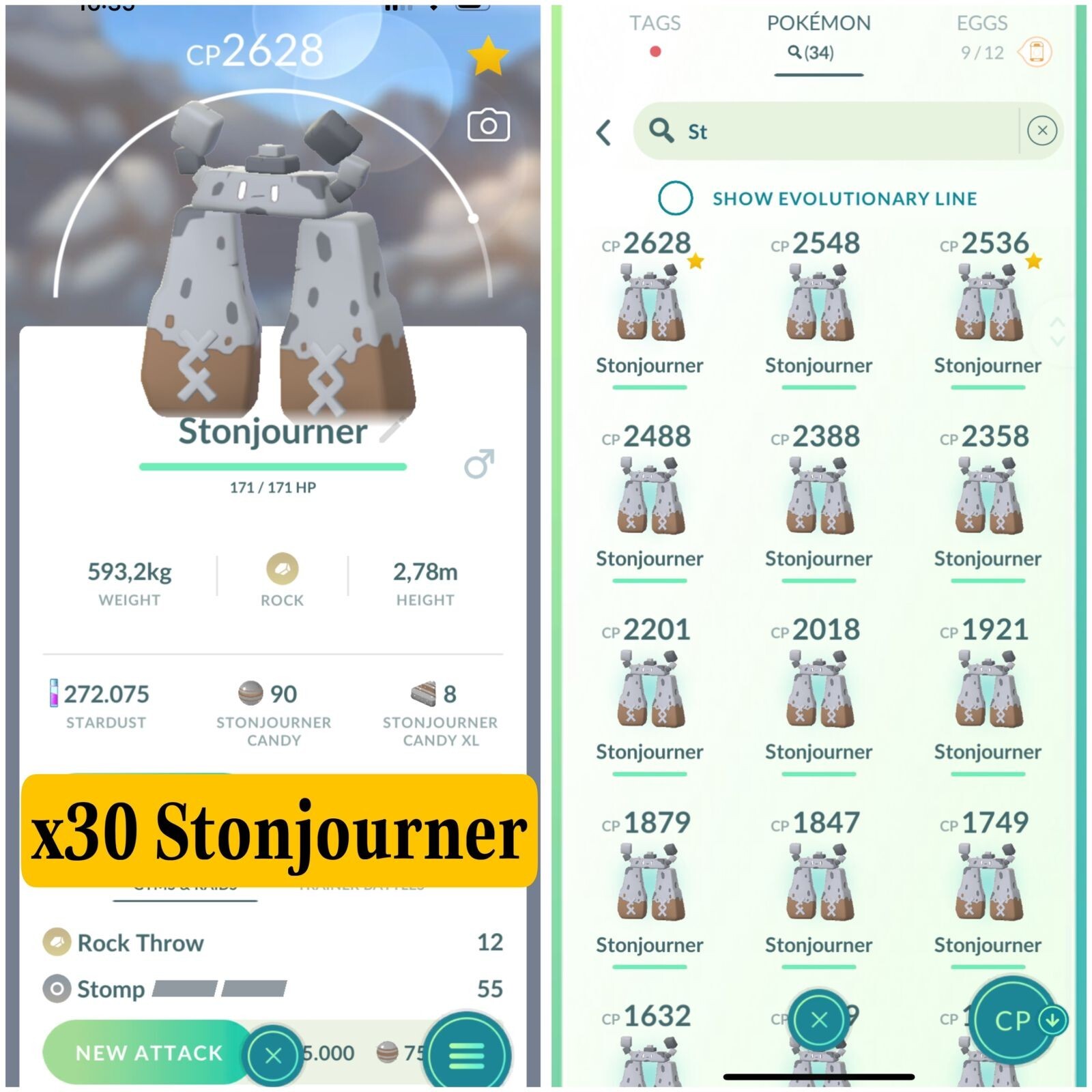 Stonjourner Regional UK x30 | Mini P T C 80K Stardust