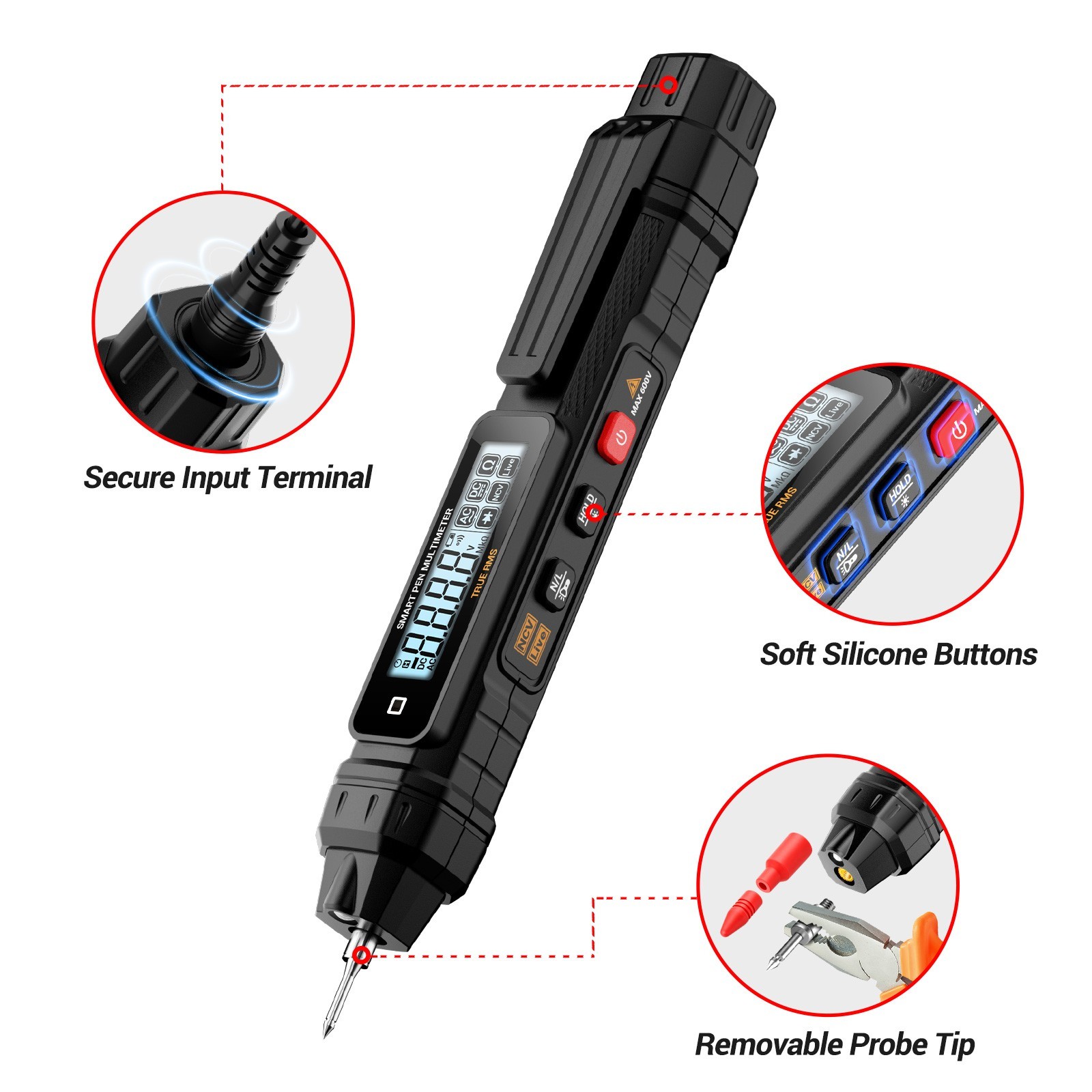 ANENG True RMS Digital Multimeter Auto Range 4000 Counts AC DC Voltage Tester