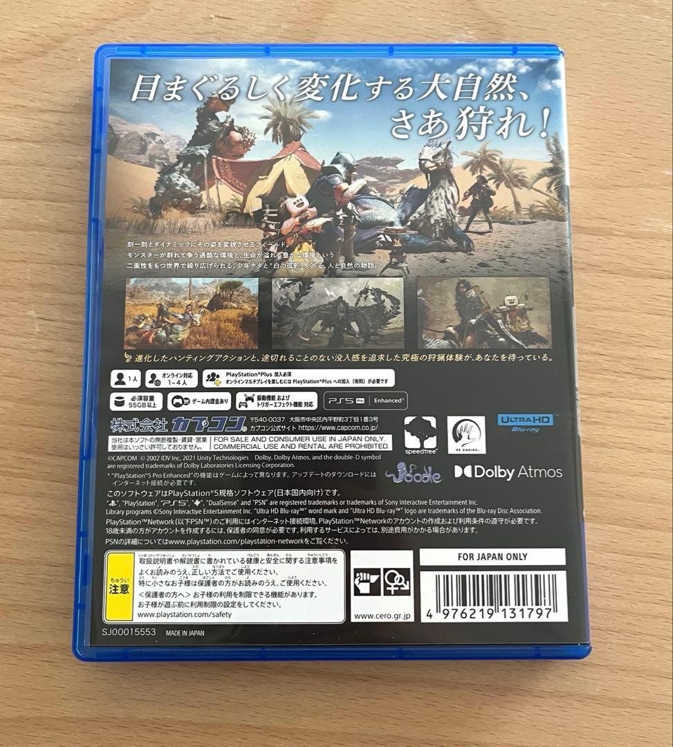 Monster Hunter Wilds PS5 Japan Game CAPCOM