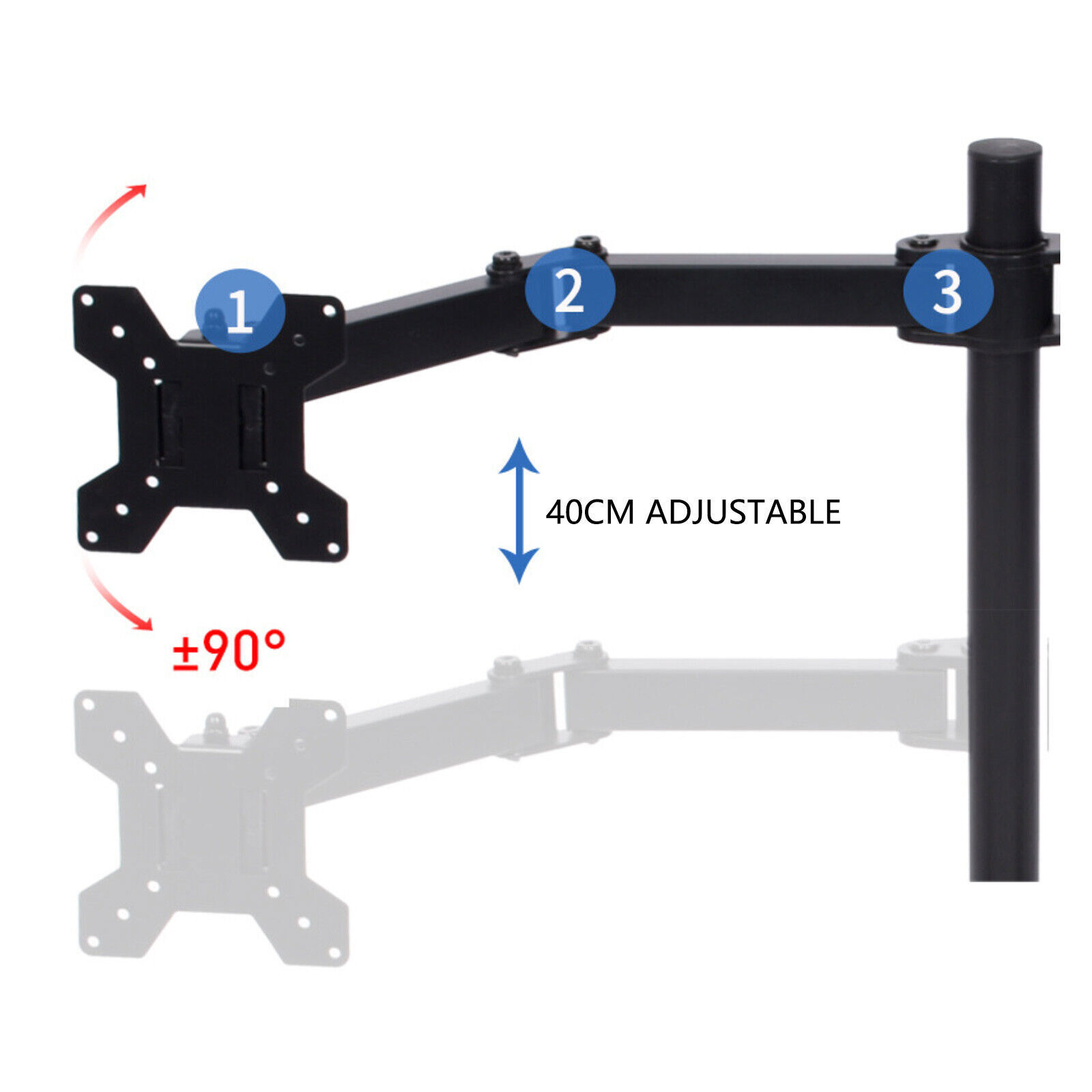 Multi Monitor Mount Gaming Pc Vertical Desktop Computer Stand Rack Screen Quad