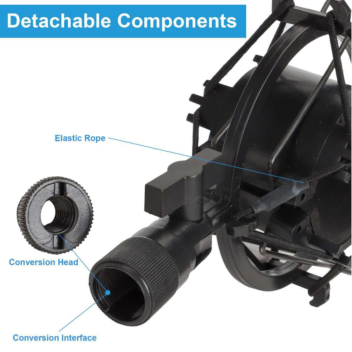 Universal Mic Microphone Shock Mount Clip for Home Studio Podcast Recording