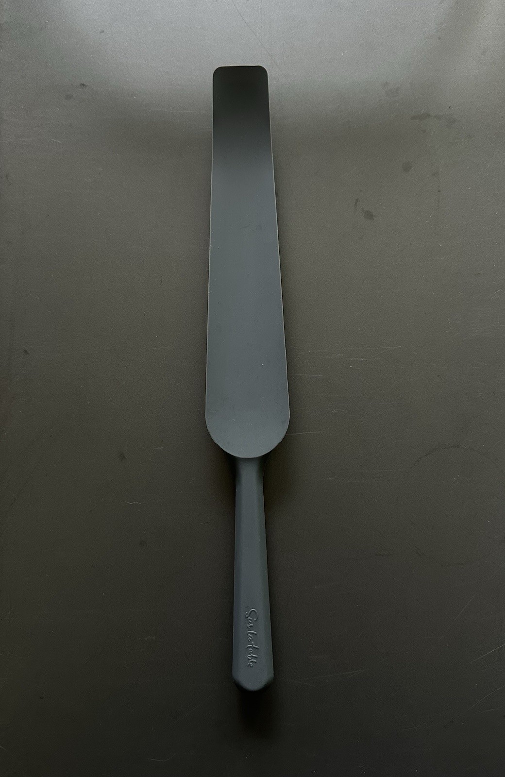 Sur La Table Silicone Blender Spatula Slim Blade Scraper Accessory Grey