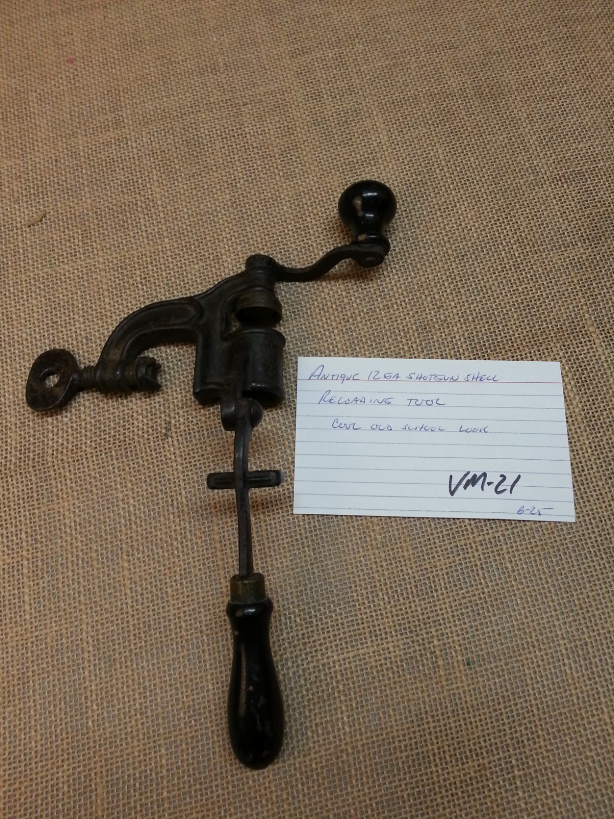 Antique 12 GA Shotgun Shell Hand Reloading Tool