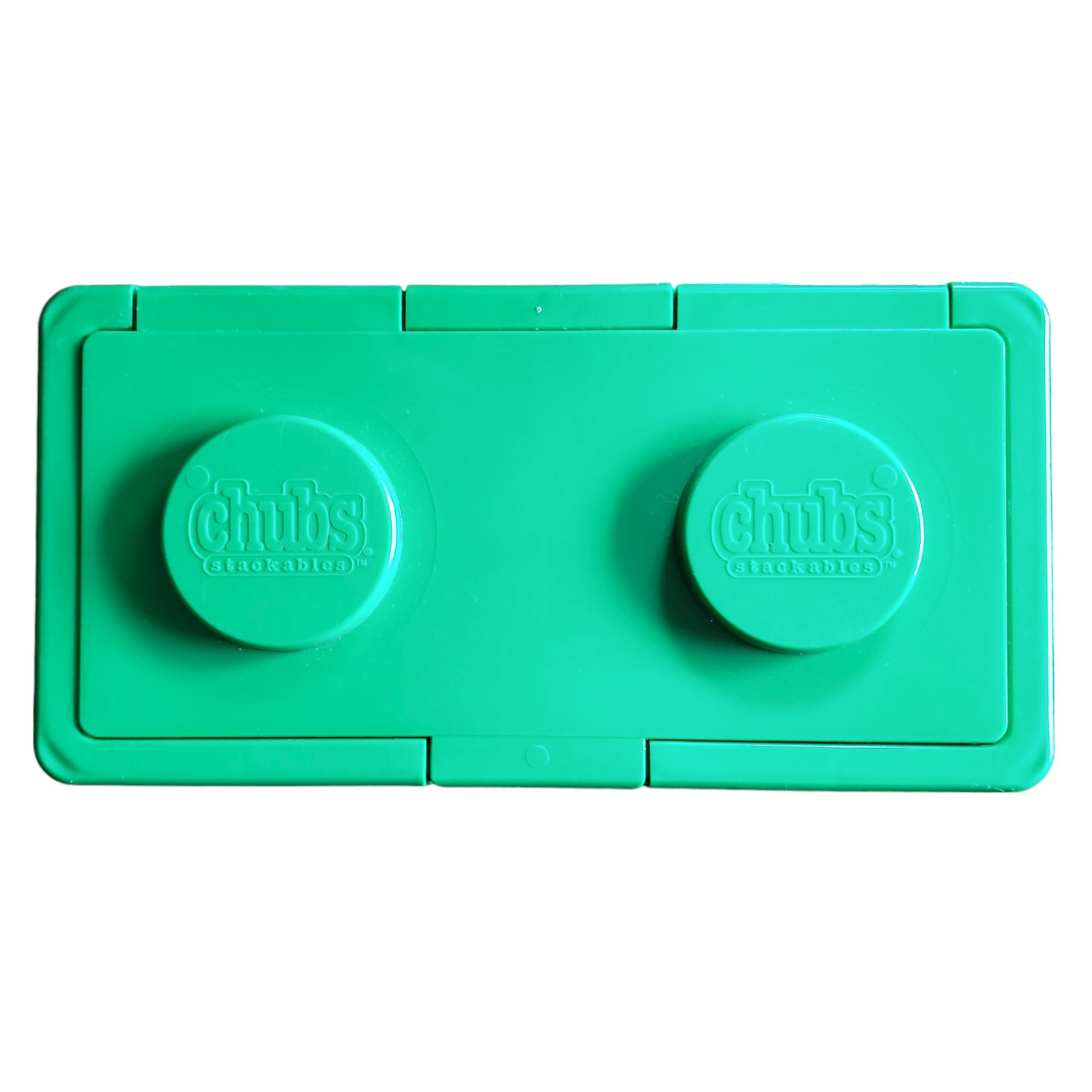 Chubs Baby Wipes Stackable Green Storage Container Empty Building Block Vintage