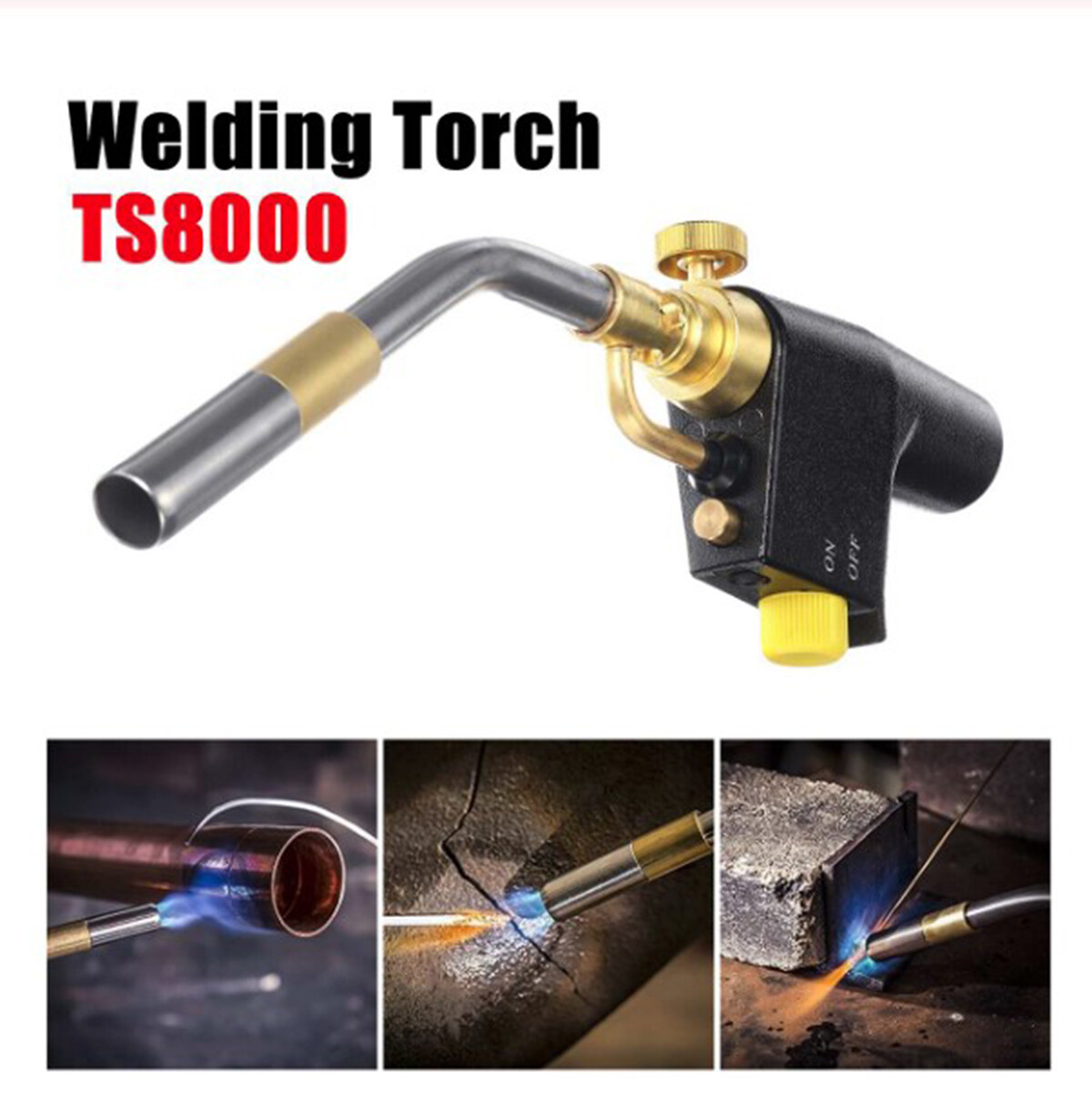 TS8000 Style High Temperature Brass Mapp Gas Torch Propane Welding Plumbing