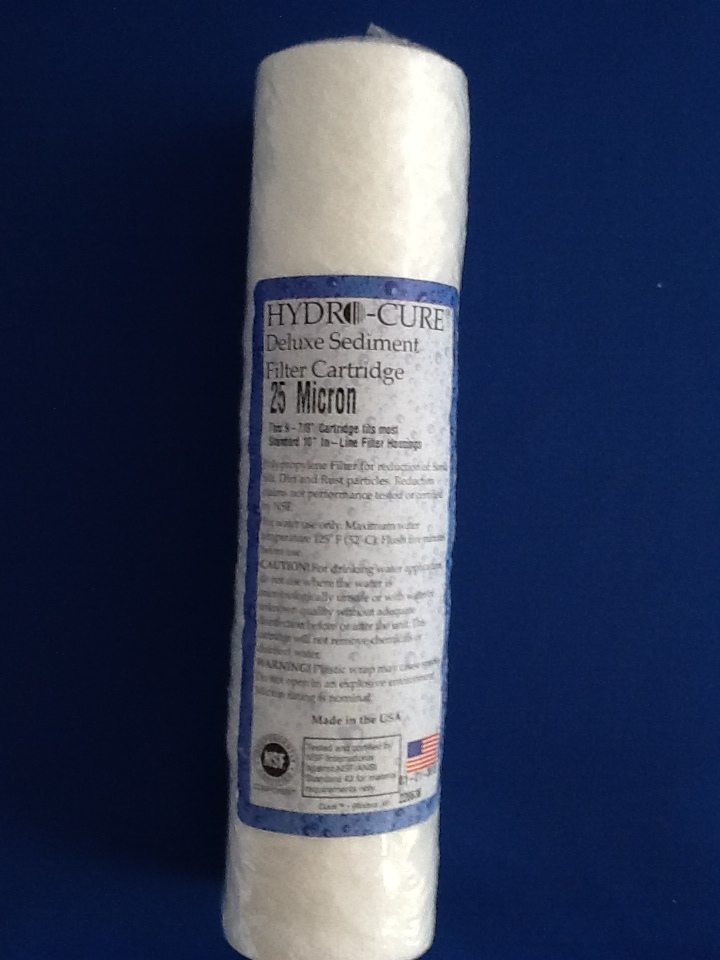 HYDRO CURE DELUXE 25 MICRON 10"x2.5" SEDIMENT FILTER - 2 FILTERS