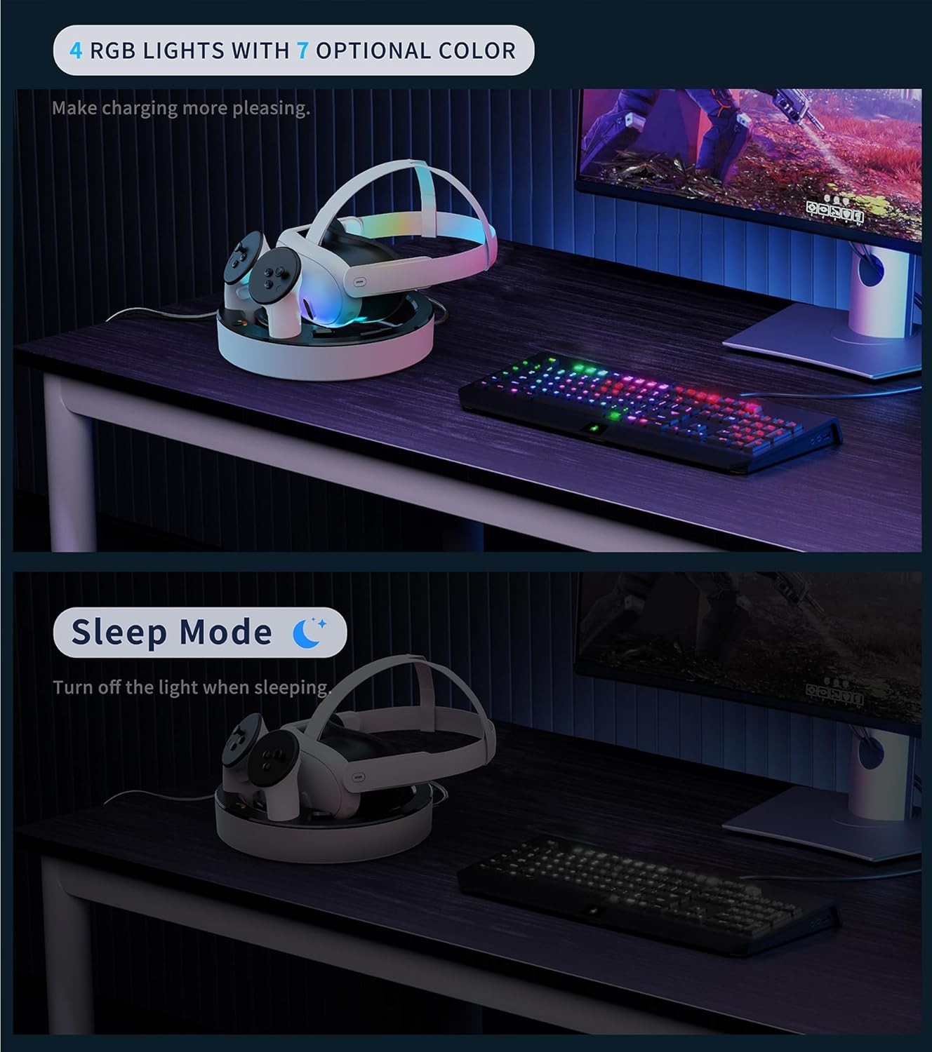 Colelulu Charging Station for Meta Quest 3