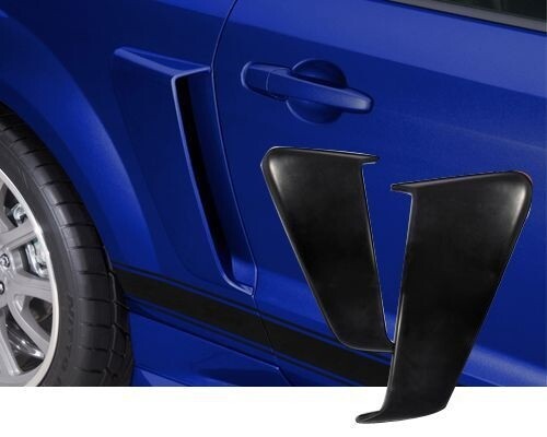 A Pair of Unpainted Black Rear Quarter Panel Fender Scoop For 05-09 Mustang