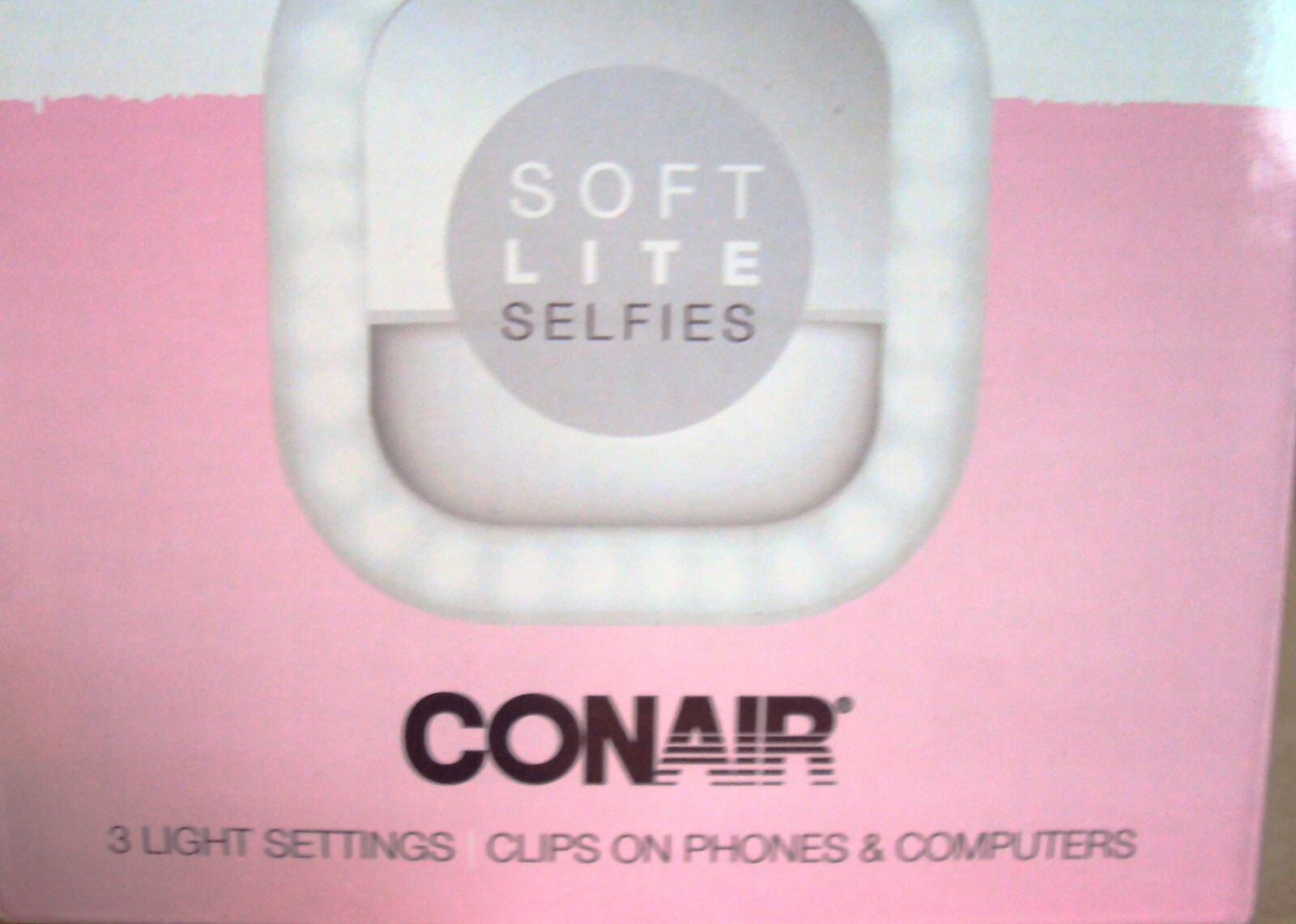 2PCS NEW CONAIR REFLECTIONS SELFIE RING LIGHT & MIRROR Soft Light Clip On!!