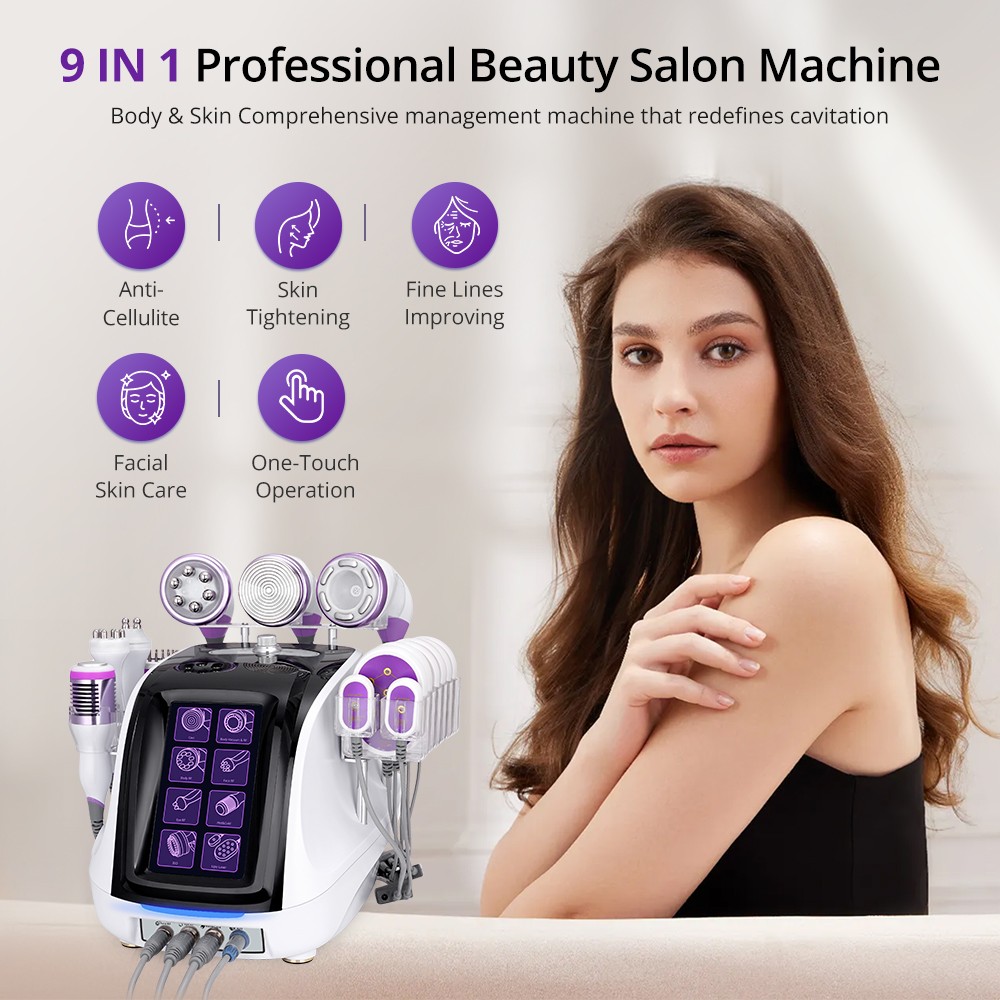 Advanced 9 in 1 Beauty Machine for Skin Elasticity & Body Silhouette Enhancement