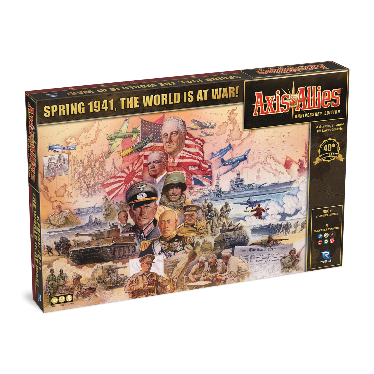 Axis & Allies: Anniversary Edition Board Strategy World War II Renegade Tabletop