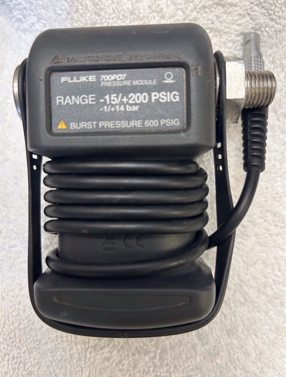 Fluke 700PD7 Pressure Module -15/+200 PSIG Pressure Range Test Module