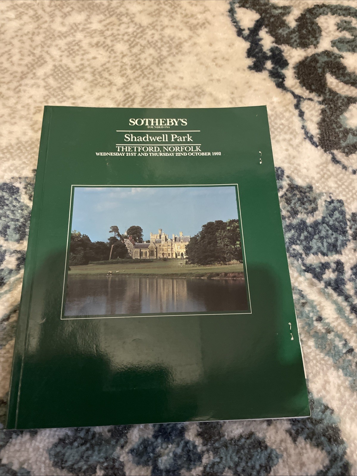 Sotheby’s auction catalog Shadwell Park Thetford Norfolk 10/21 10/22 1992