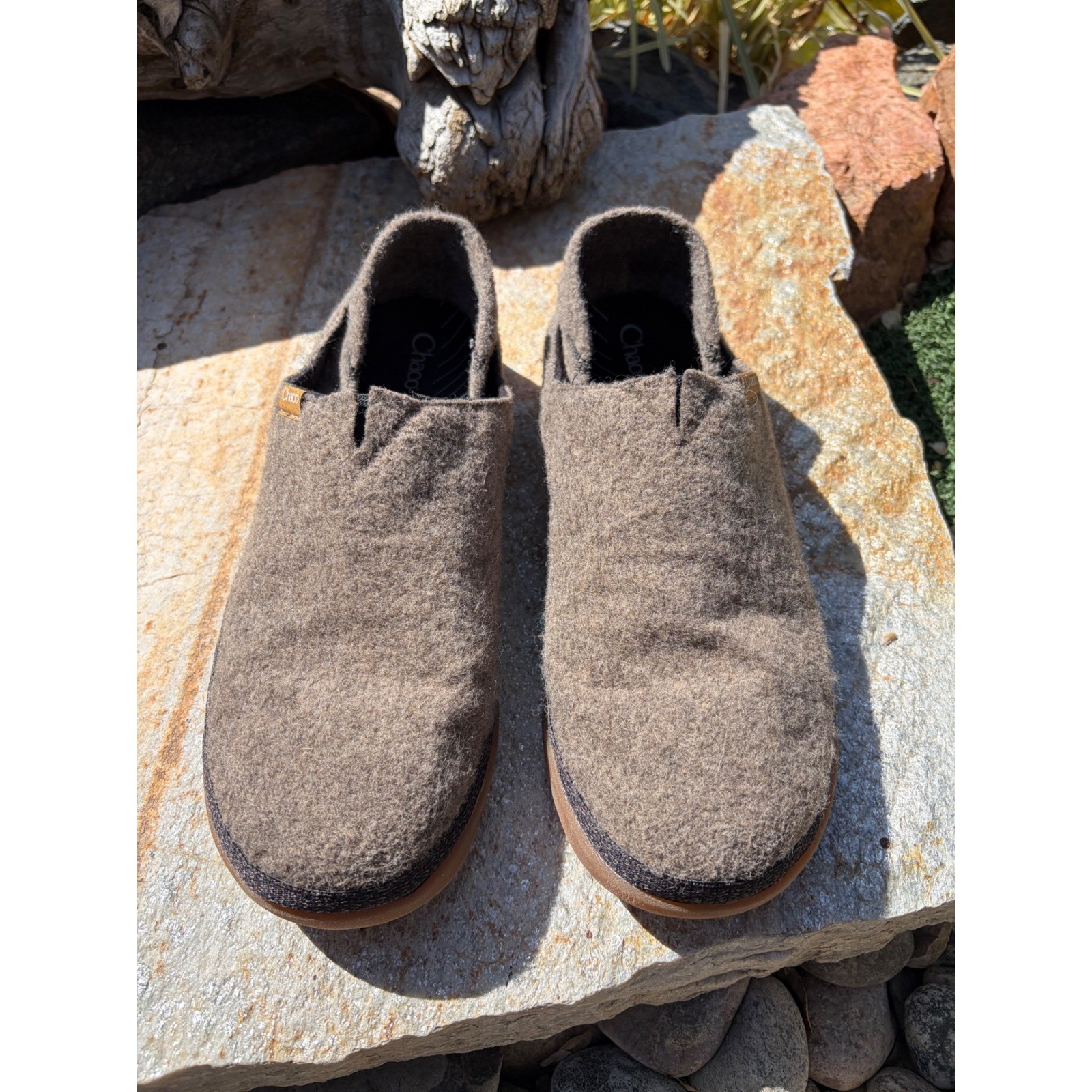 Chaco Revel Womens 11 Brown Felt Slip On Luvseat Footbed Shoes JCH108904