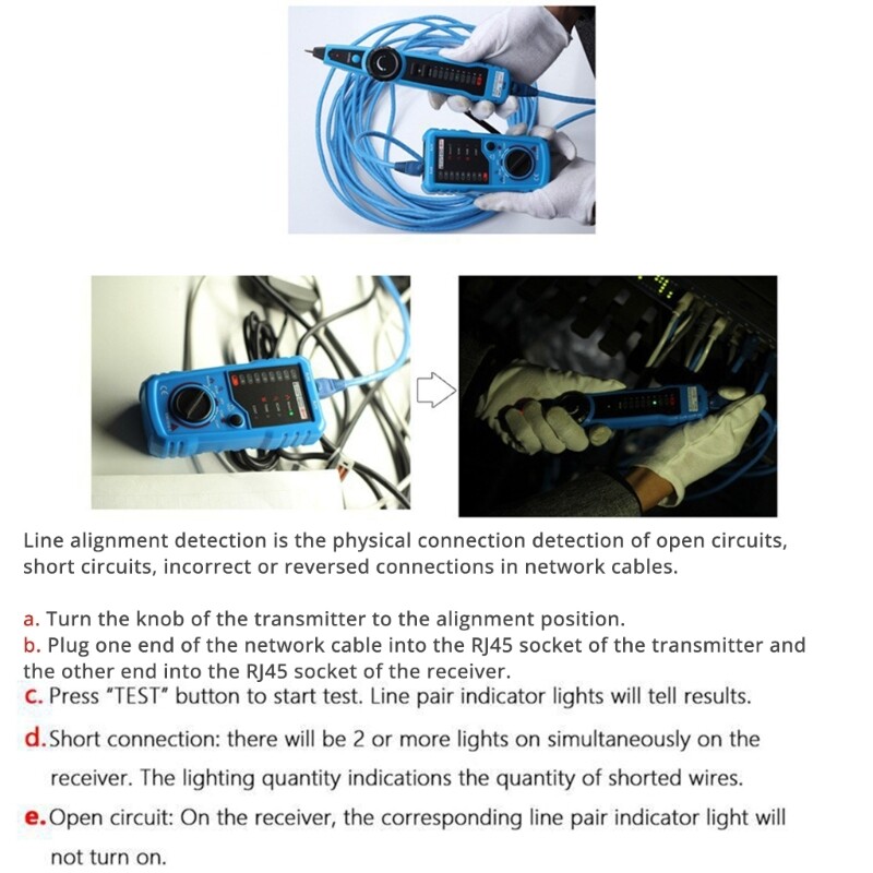 Multifunctional Wire Monotor Tool for Live Internet Cable & Phone Line Testing