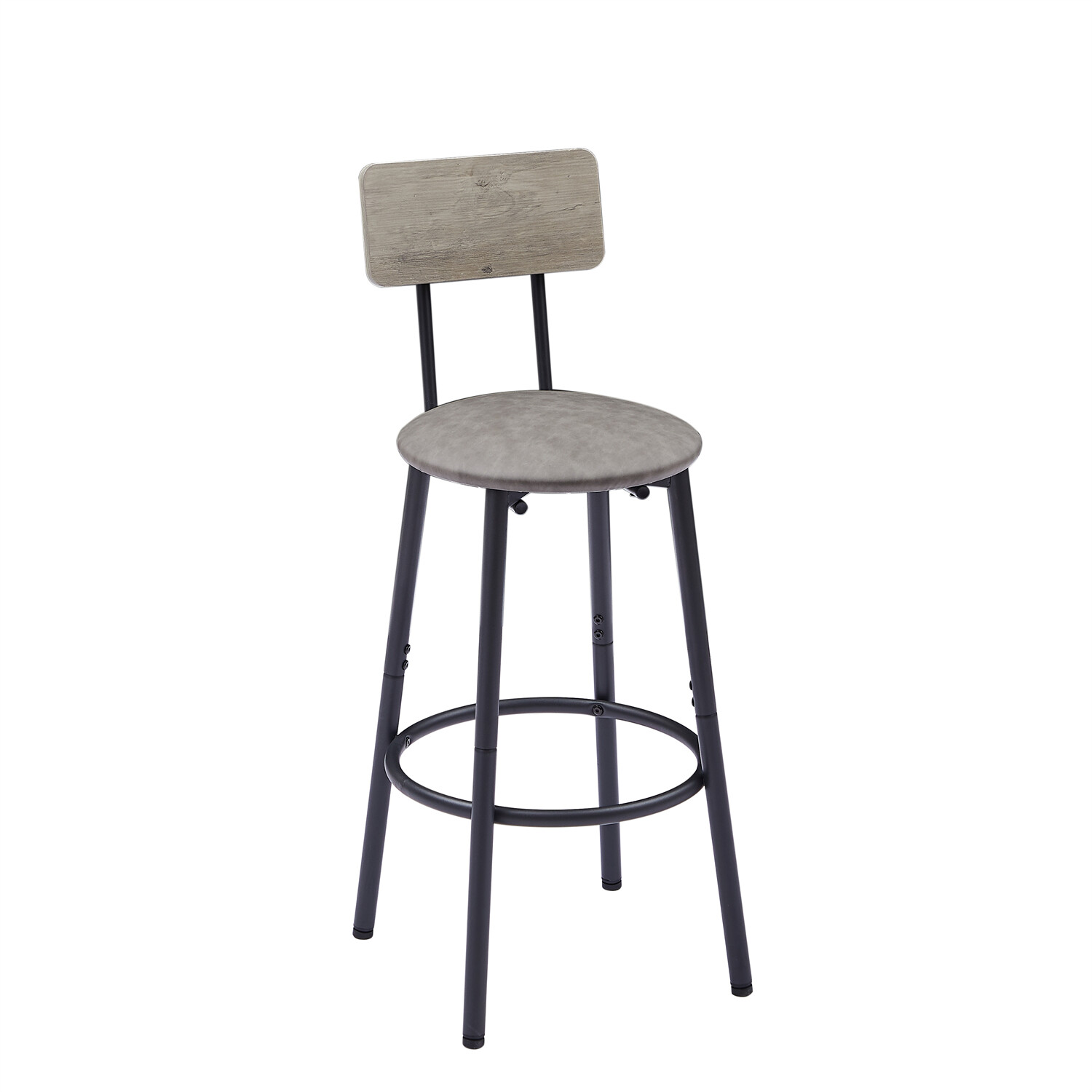 3 Piece Bar Table Set Counter Height Kitchen Pub Table w/ 2 Upholstered Stool US