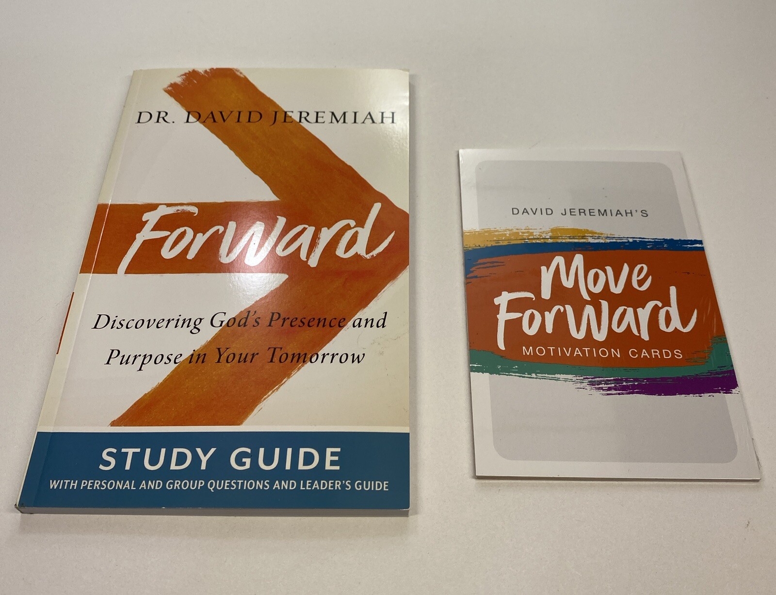Dr. David Jeremiah's Forward Motivation Cards Move Forward NEW SEALED & Book