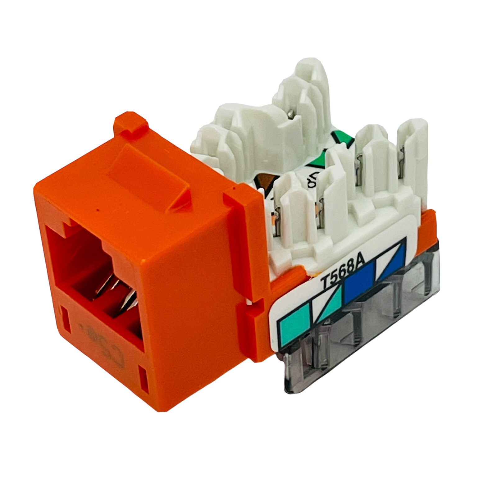 (Qty 4) Hubbell HXJ5EOR Telephone/Data Jack Cat5e Orange ~NEW~