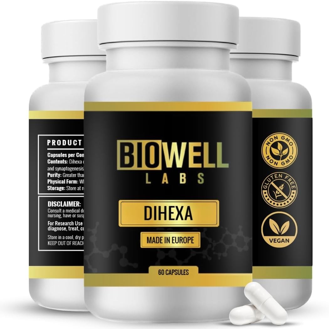 Dihexa 2 bottles - Premium Dihexa Brain Peptide Supplement for Cognitive Support