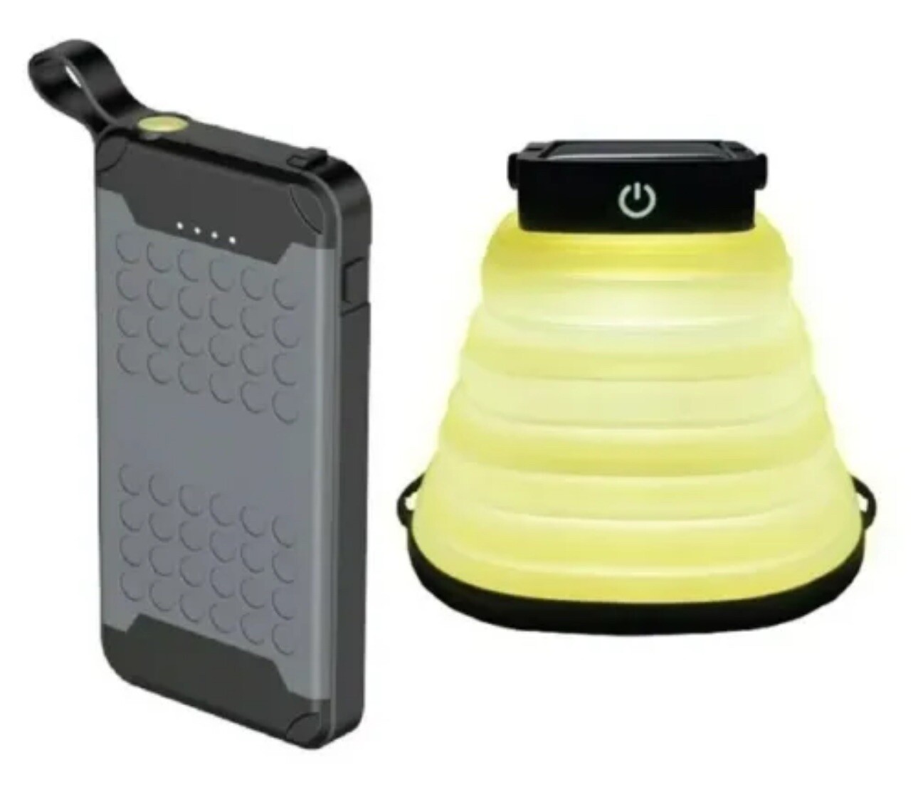 Tech Squared Outdoor IP67 Rugged Power Bank 10k mAh and Portable Solar Lantern