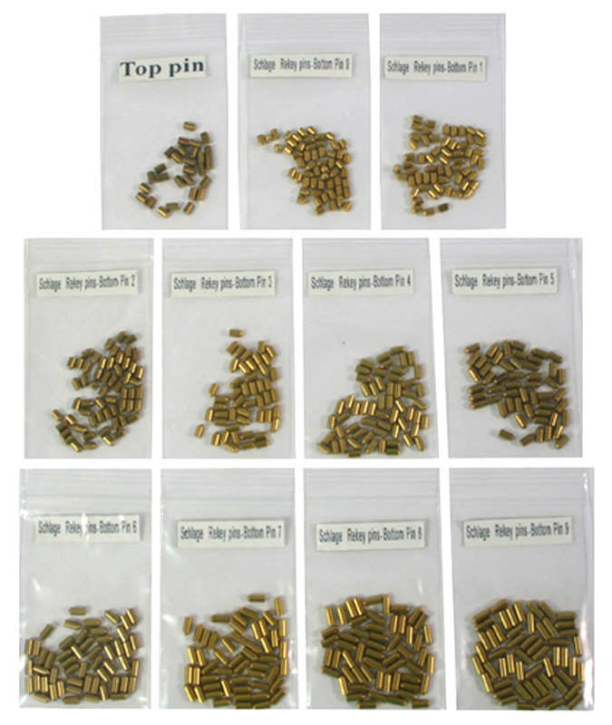 Custom Schlage Rekey Kit Landlord Rekeying Pins Kits Bottom 50 each No tool