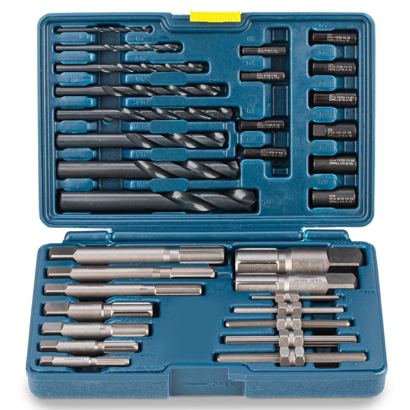 Bolt Extractor Kit,37 PCS Screw Extractor Set,Drill Bit with Drilling Guides,...