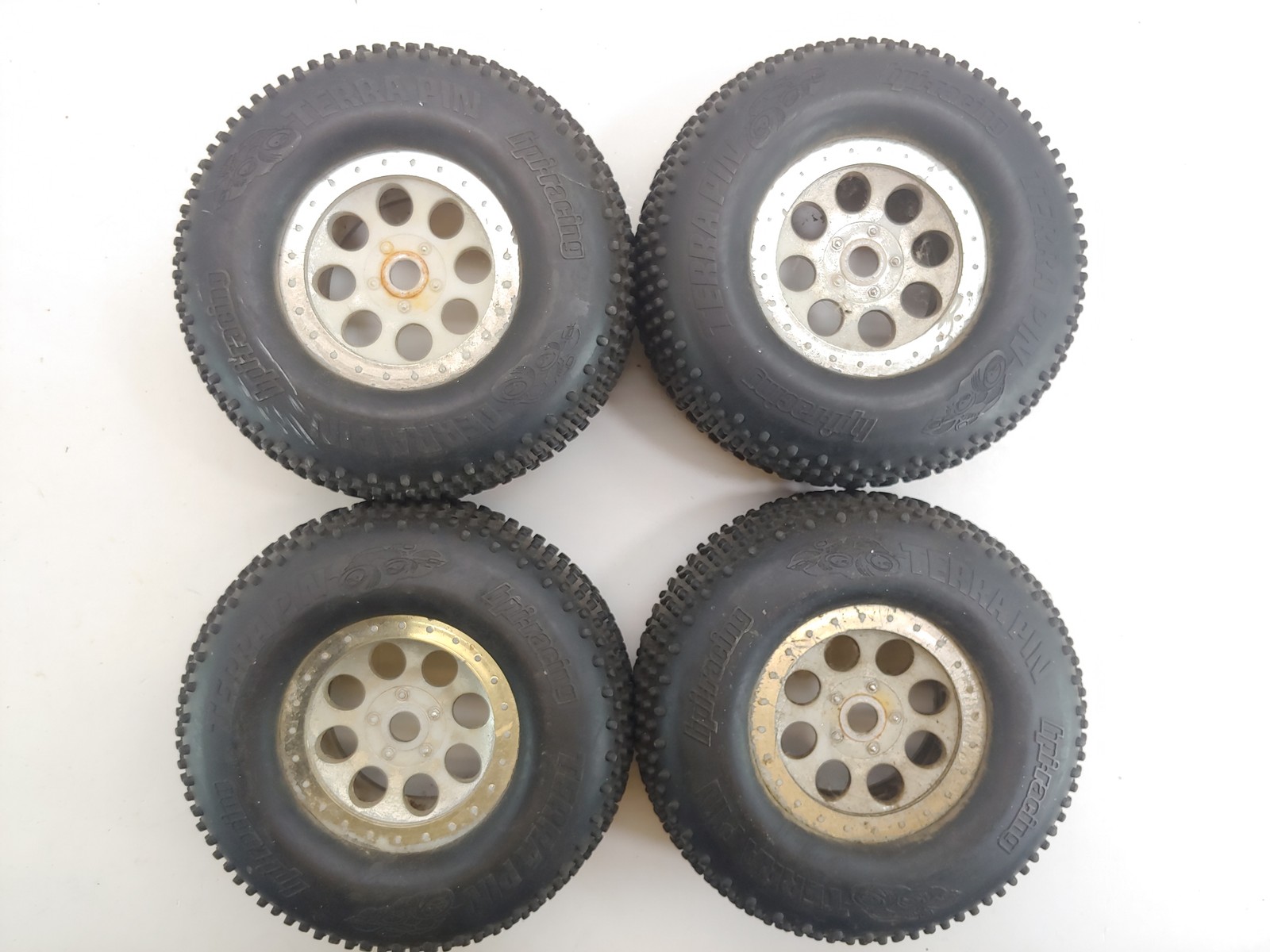 HPI Racing Terra Pin 1/8 Monster Truck Tires on 17mm Hex Wheels Savage XL Rare