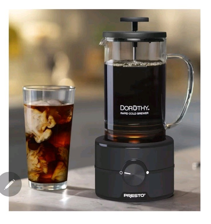 NEW Presto 02937 Dorothy™ Electric Rapid Cold Brewer - Cold brew 22oz In 15 Min
