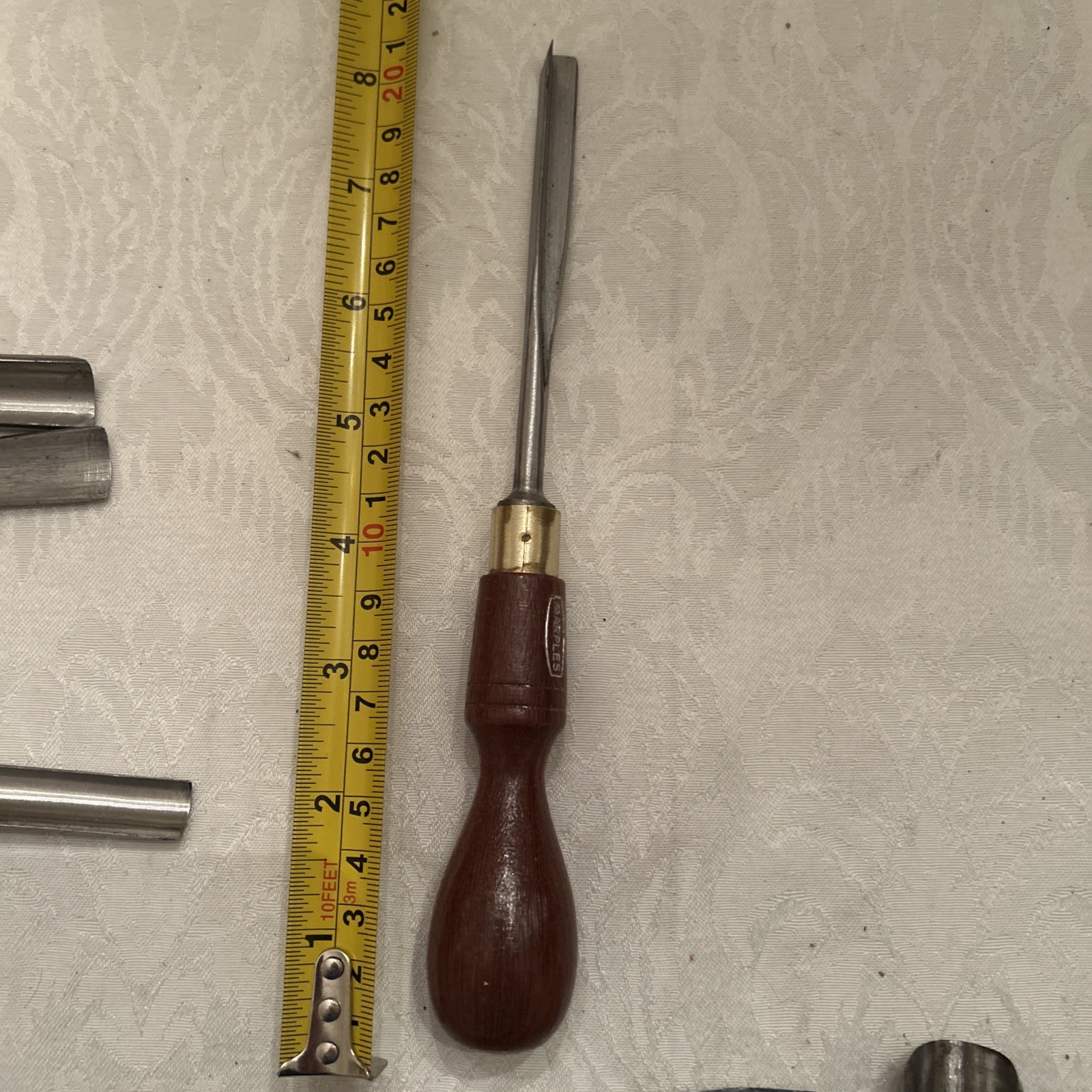 Marples # 12 / 8mm Straight Carving Chisel Excellent Condition Sharp Veiner
