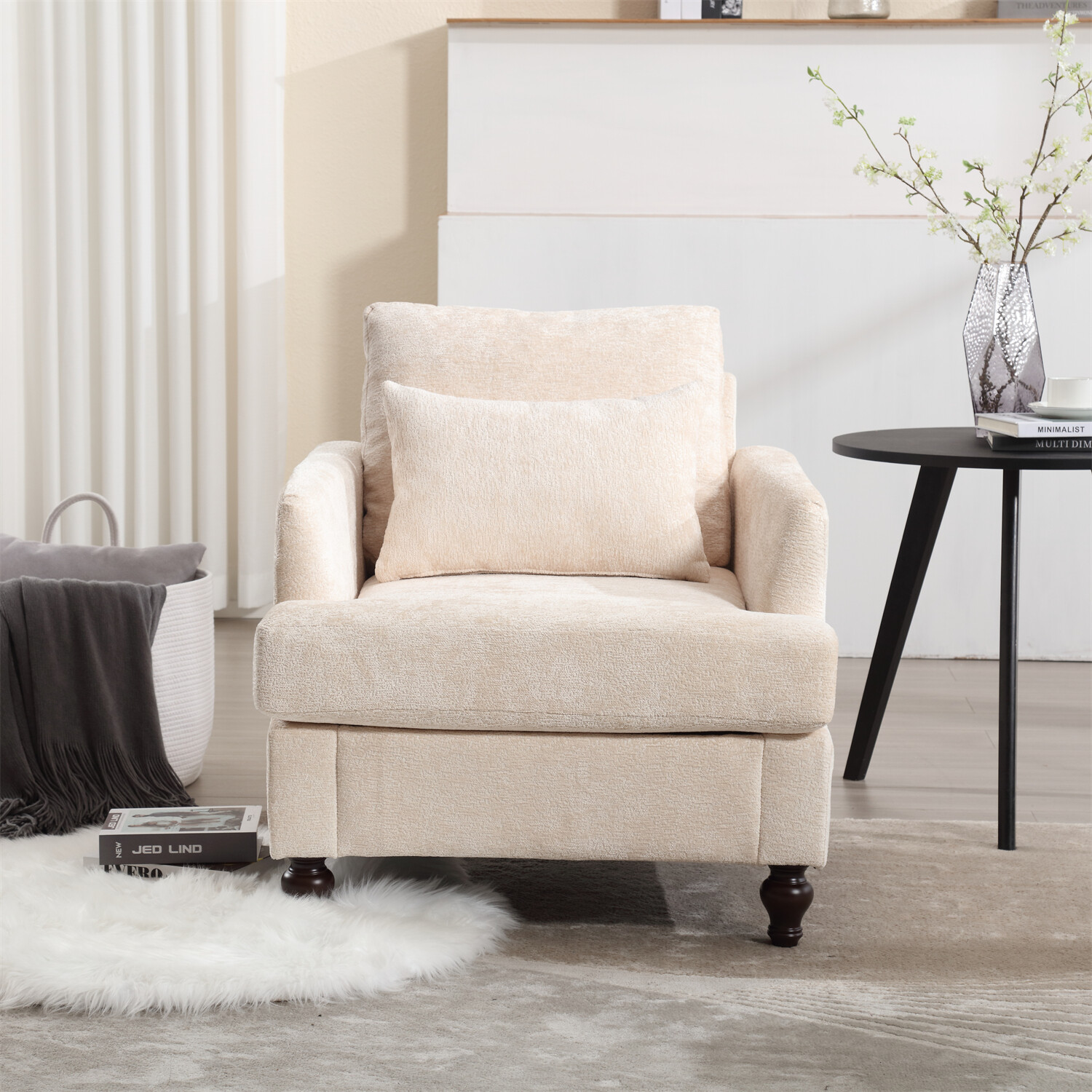 Modern Accent Chair Single Sofa Upholstered Armchair Lounge Chair Club Chair