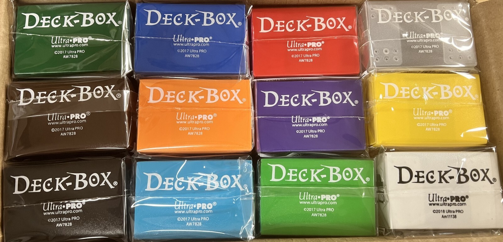 Lot of 12 Ultra Pro Deck Box Magic Assorted Colors