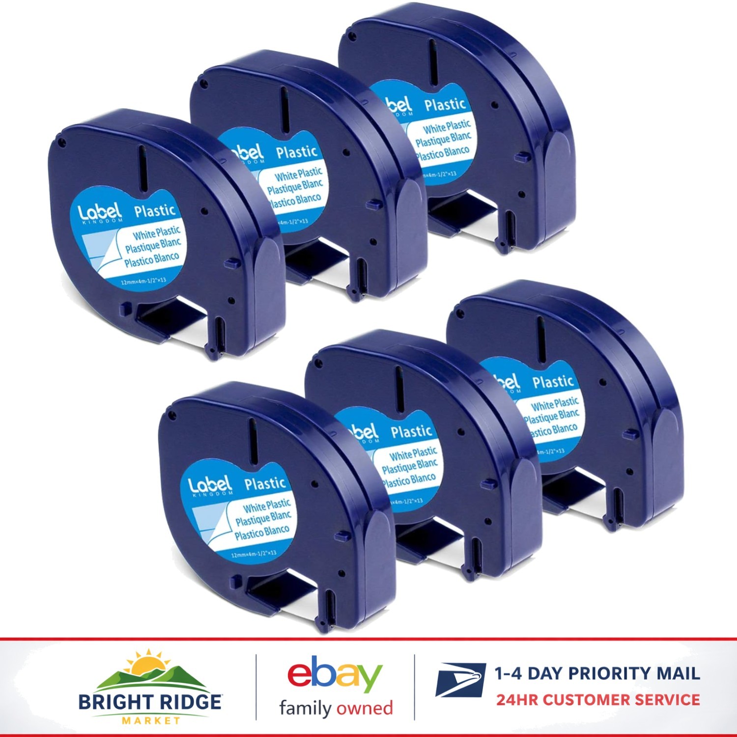 Easy to Use Label Maker Tape Compatible with Dymo Letratag Printers, 6000 Labels