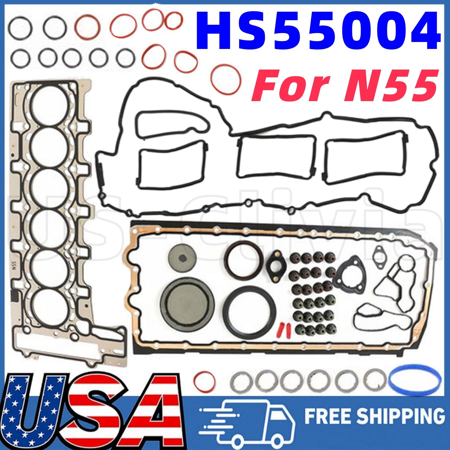 New N55 Engine Overhaul Gasket Kit HS55004 For BMW 135i 335i 435i 535i 640i 3.0L