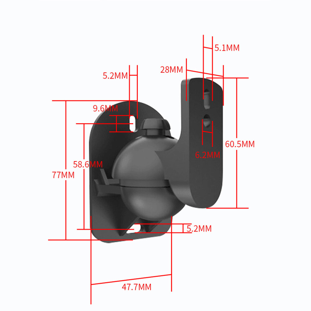 2 Pack Speaker Wall Mount Brackets,Universal Mount for Surround Sound Speakers