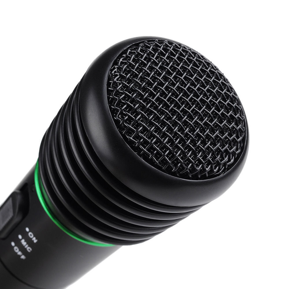 Dynamic Karaoke Vocal Wireless Wired Handheld Microphone Mic FM Receiver System