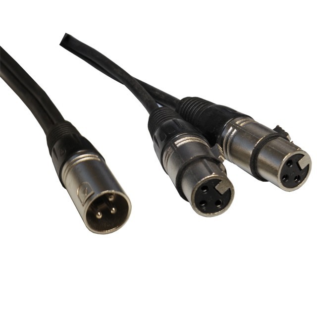 2m 6 ft foot XLR MALE to dual 2 FEMALE jack Y SPLITTER mic microphone cable cord
